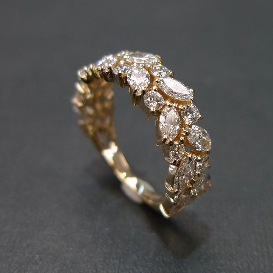 Anillo antiguo brillante | Oro