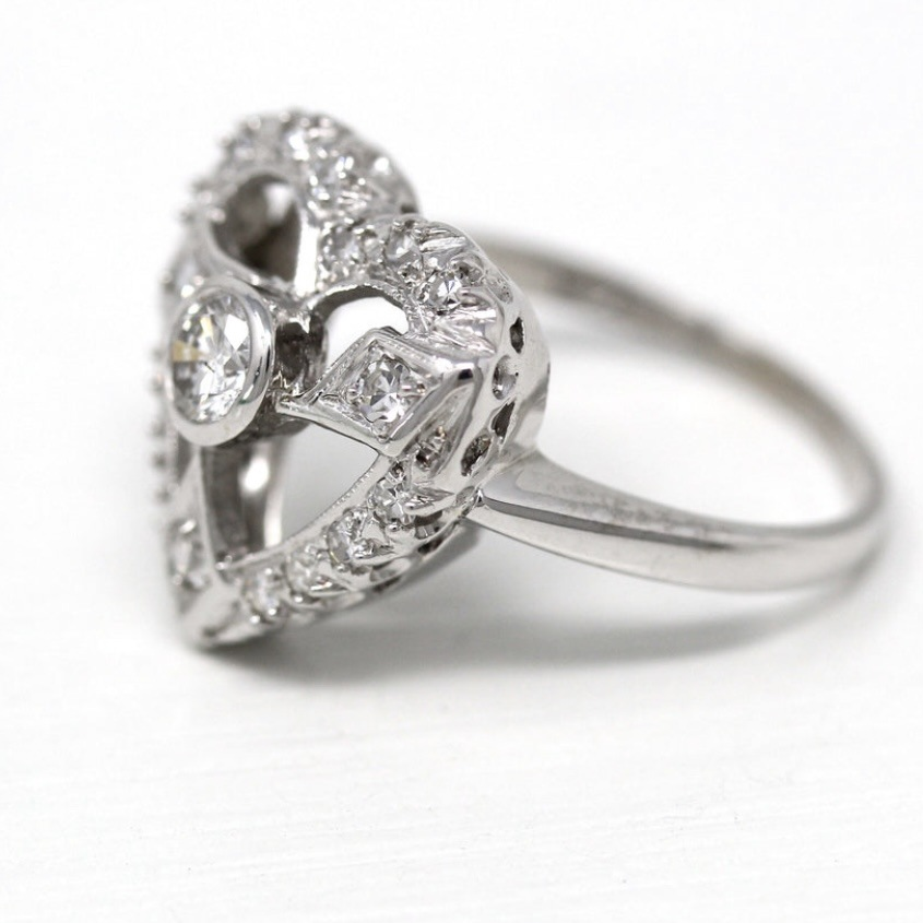 Anillo Corazón brillante | Plata