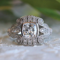 Anillo moderno reluciente | Plata
