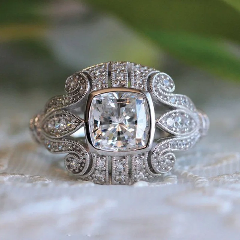 Anillo moderno reluciente | Plata