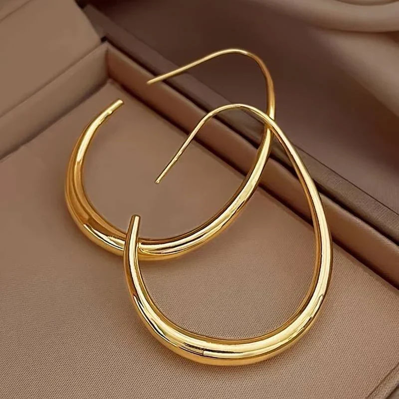 Pendientes de aro antiguos dorados | Oro