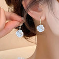Pendientes Espiral Blanca | Oro