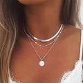 Collar antiguo bañado | Plata