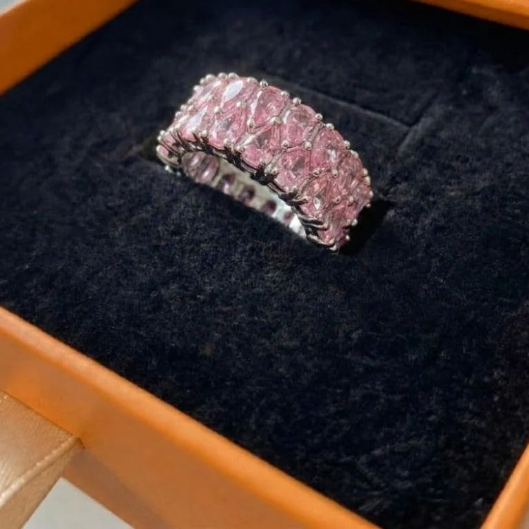 Anillo eternidad Cascada rosa