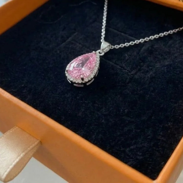 Collar Lágrima rosa