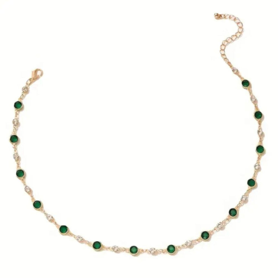 Collar con colgante verde esmeralda