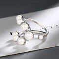 Anillo antiguo con perlas incrustadas | Plata
