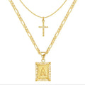 Set de collares Cruz e inicial