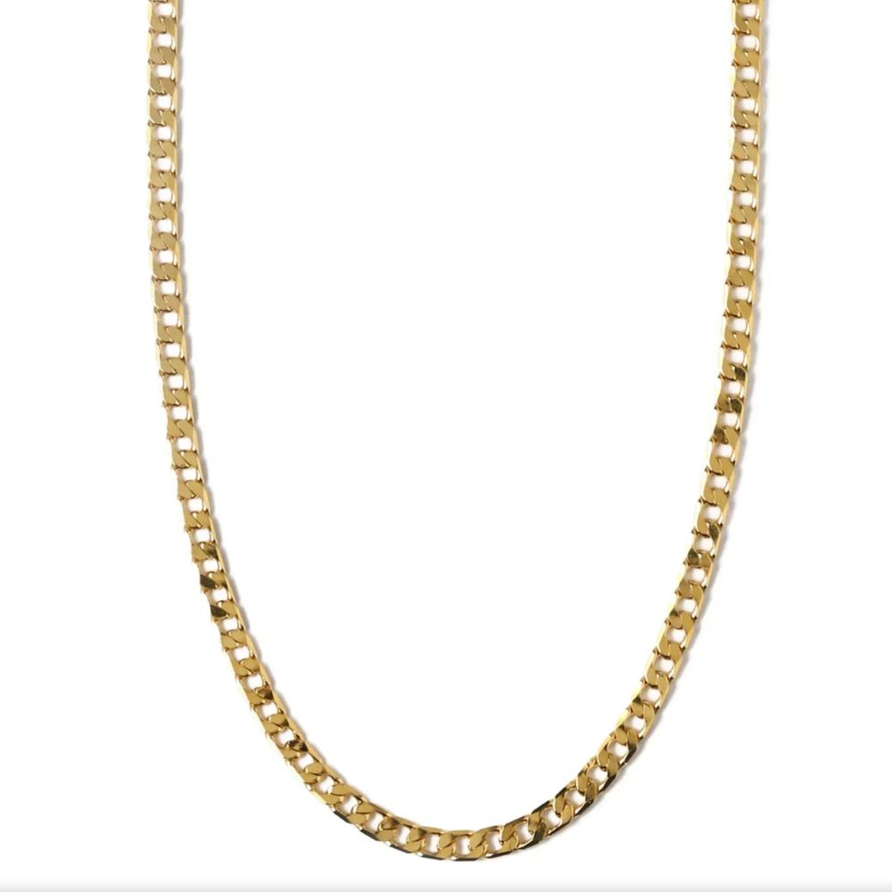 Collar de cadena barbada plana