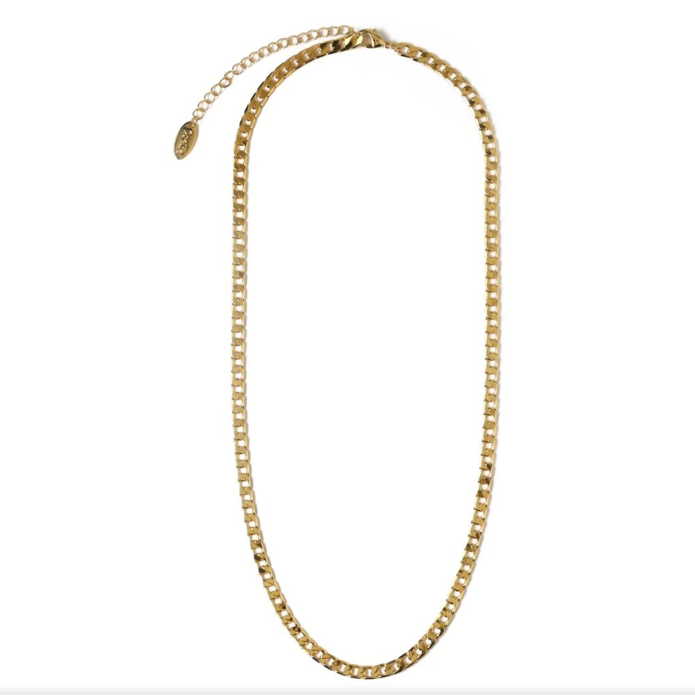 Collar de cadena barbada plana
