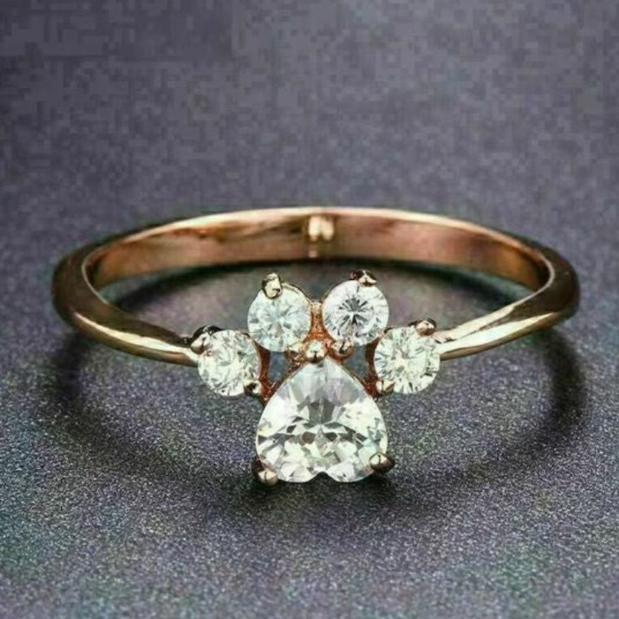 Anillo Huellita con circonitas