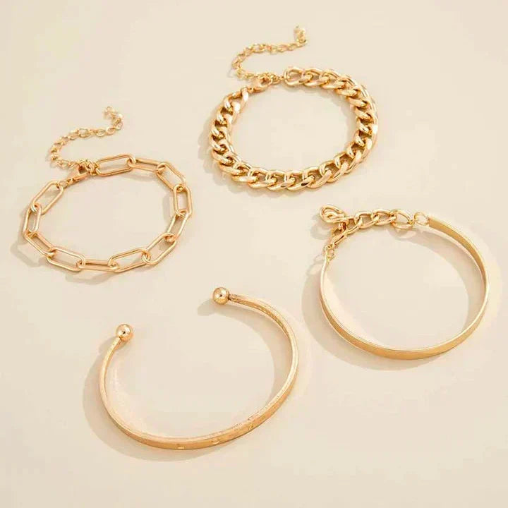 Set de pulseras Mercedes | Oro