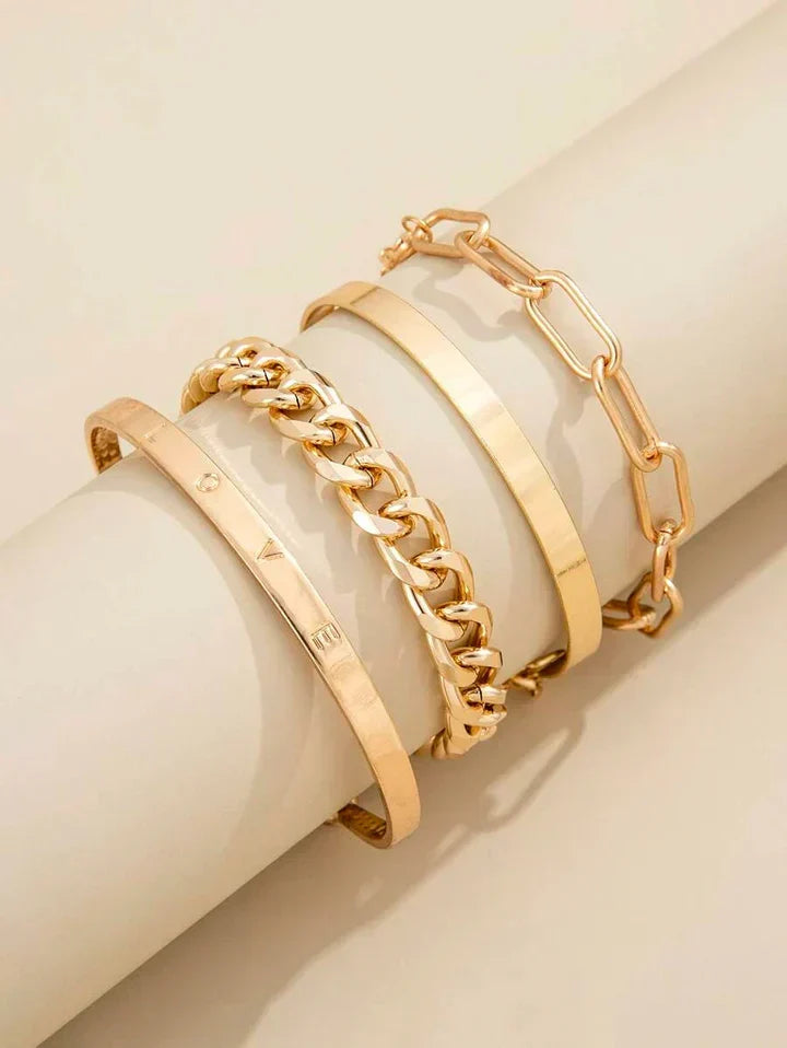 Set de pulseras Mercedes | Oro