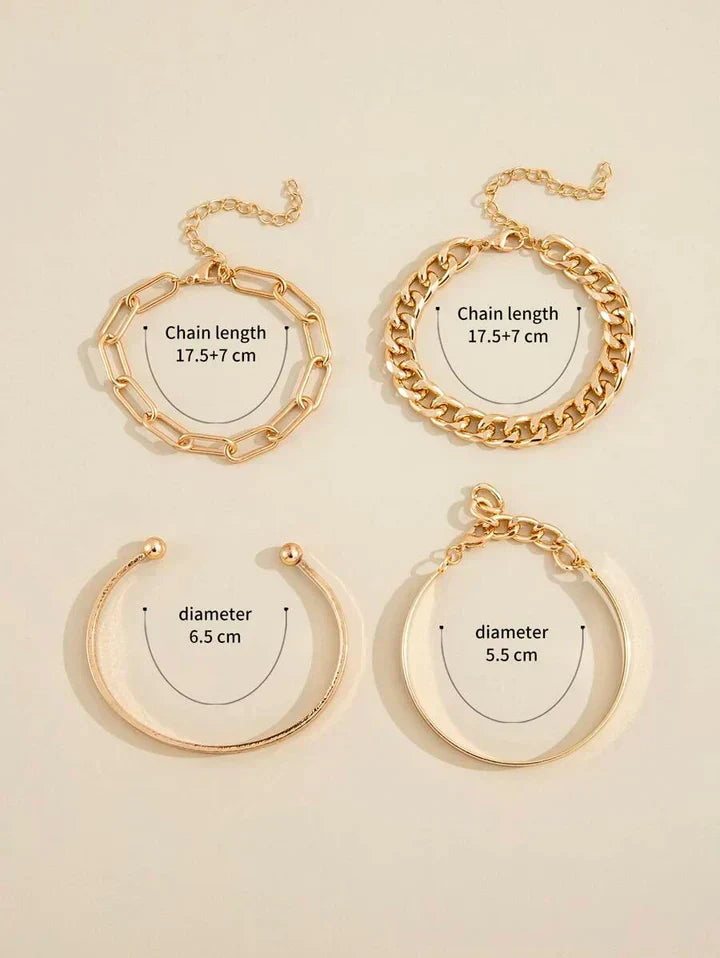 Set de pulseras Mercedes | Oro