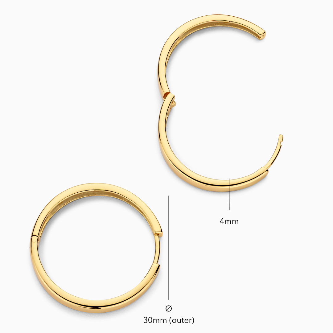 Pendientes de aro statement Gia | Oro
